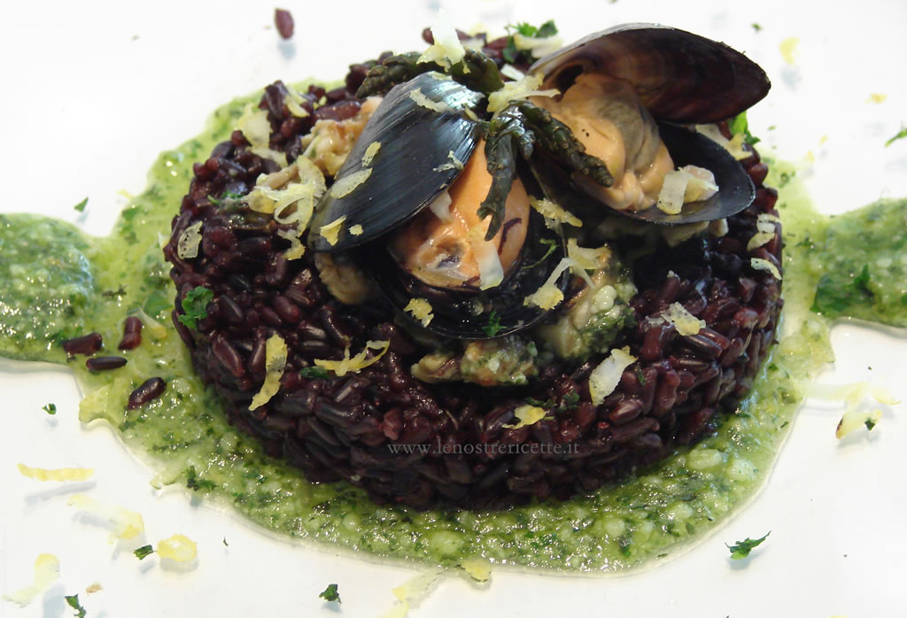 Riso Venere e Cozze al Pesto